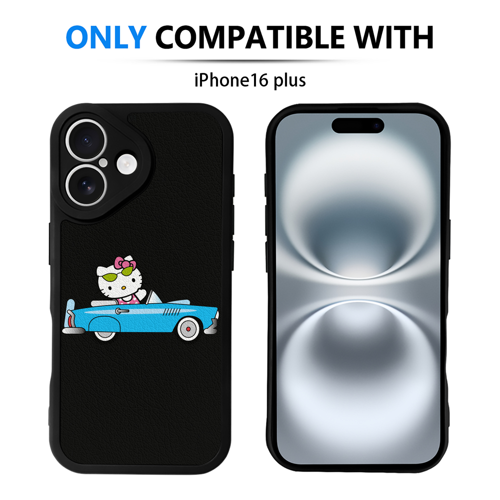 （画像用） Hello Kitty ハローキティ 【iPhone 16シリーズ対応】シリコンスマホケース（レザー調） 材質：シリコン